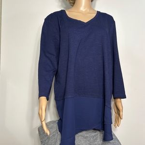 Chico's chiffon hem tunic top size XL NWT